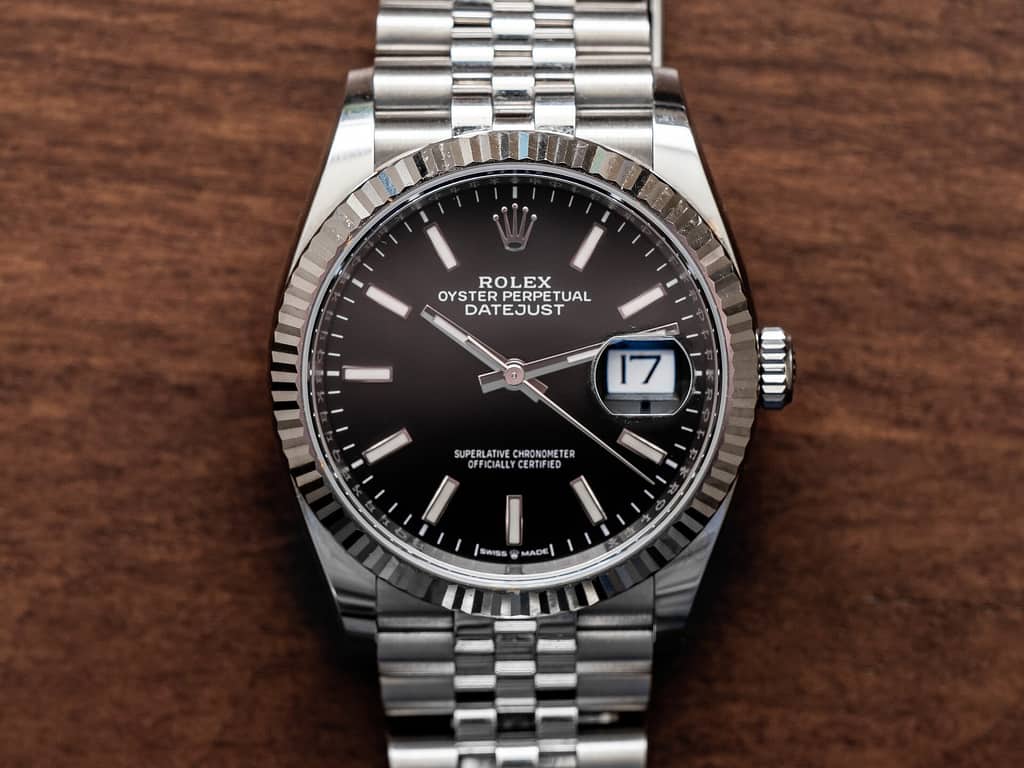 Rolex Datejust 126234 in Oystersteel and white gold on a Jubilee bracelet