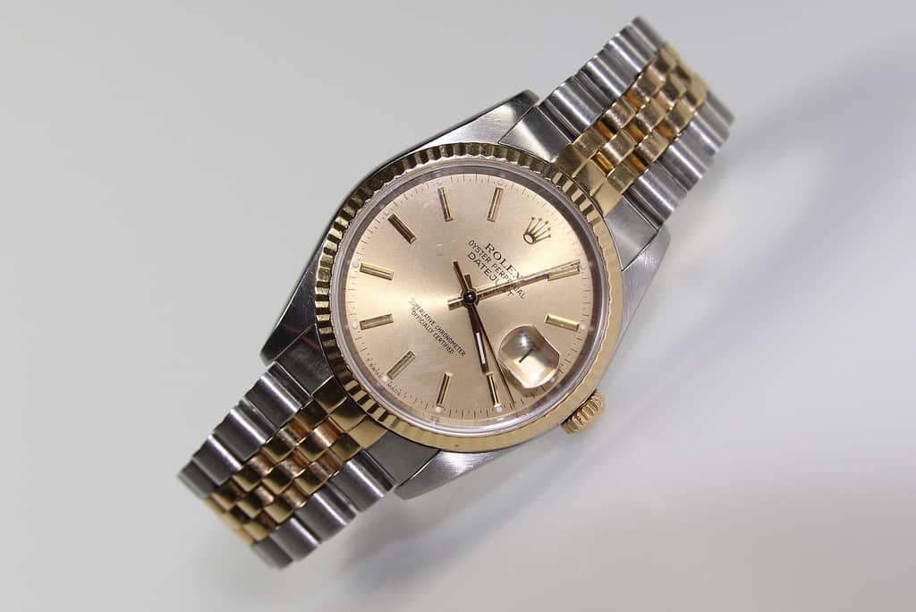 A 1950s Rolex with a white dial, from the period of the early Explorer