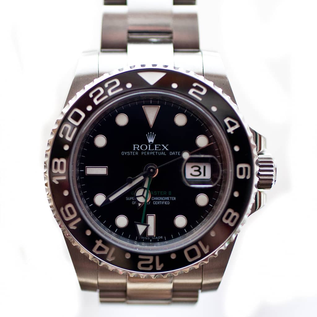 Rolex GMT-Master II with a two-colour rotating bezel