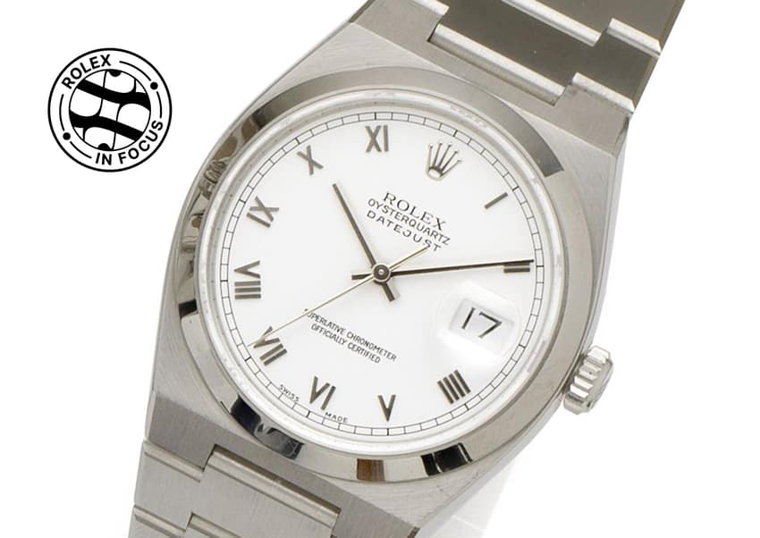 A quartz Datejust, Reference 17000A, from the tail end of Rolex's quartz era. Image: Bonhams