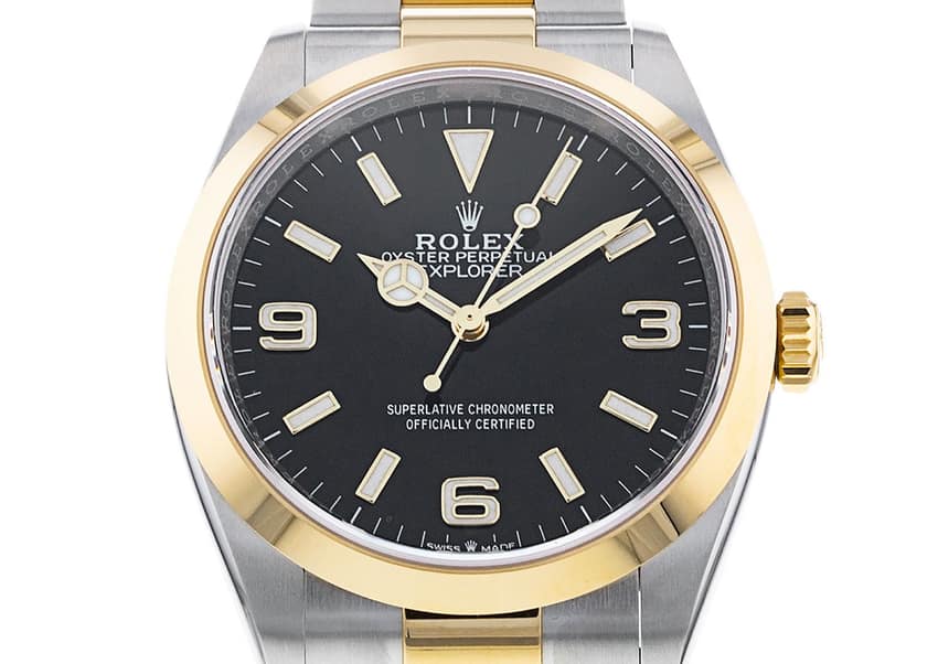 We didn't think we'd ever use 'Two-tone' and 'Rolex Explorer' in the same sentence.