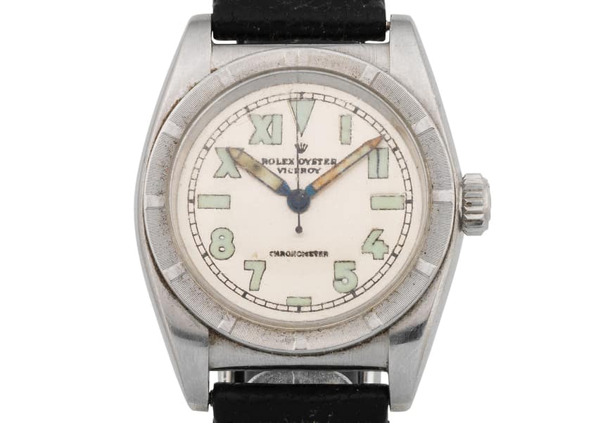 California dials like this are no longer used on Rolex watches. Image courtesy of Bonhams
