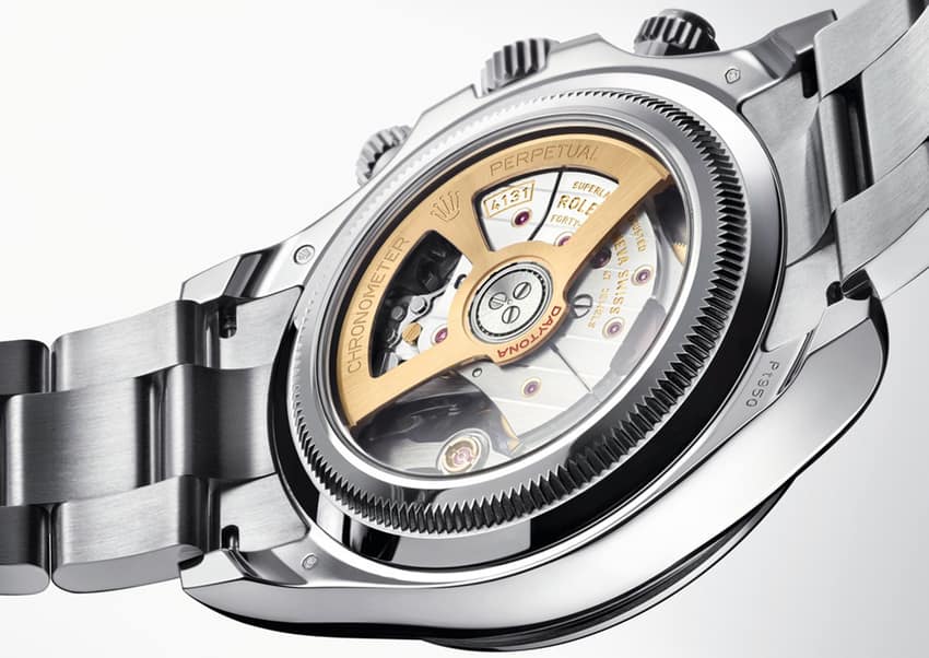 The Daytona is the first Rolex sports model with an exhibition caseback