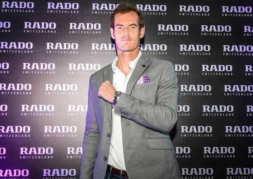 Andy Murray wearing a Rado HyperChrome model