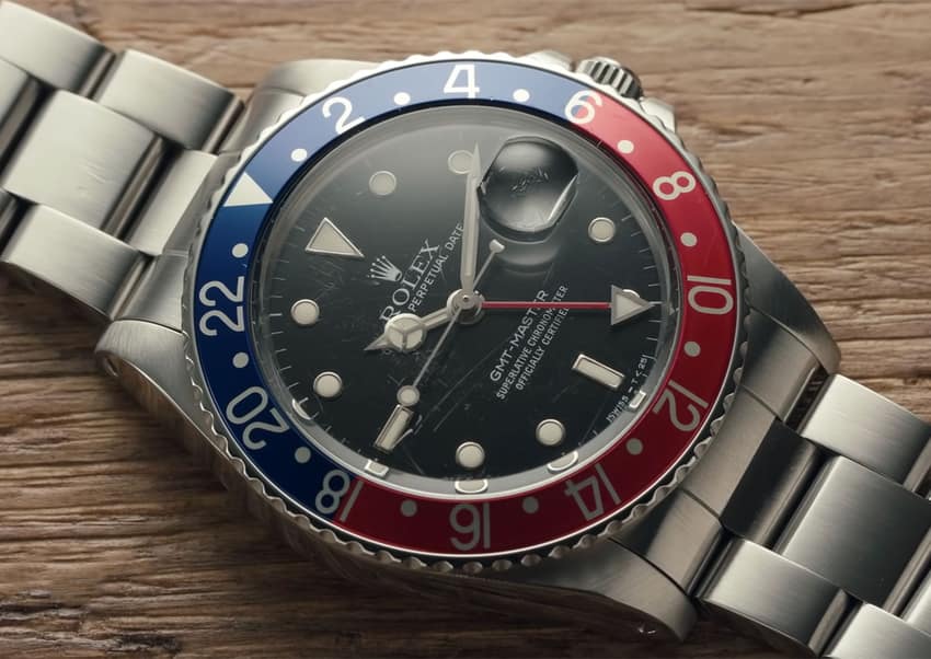 Edgar Mitchell wore both an Omega Speedmaster and his personal Rolex GMT-Master on the moon. Making the Rolex GMT-Master an unofficial moonwatch