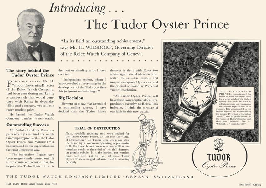 An early Tudor advert mentioning Rolex
