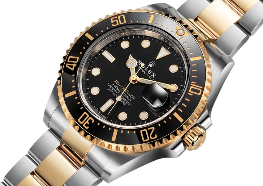 The two-toned, gold and steel Rolex Sea-Dweller was first introduced at Baselworld in 2019