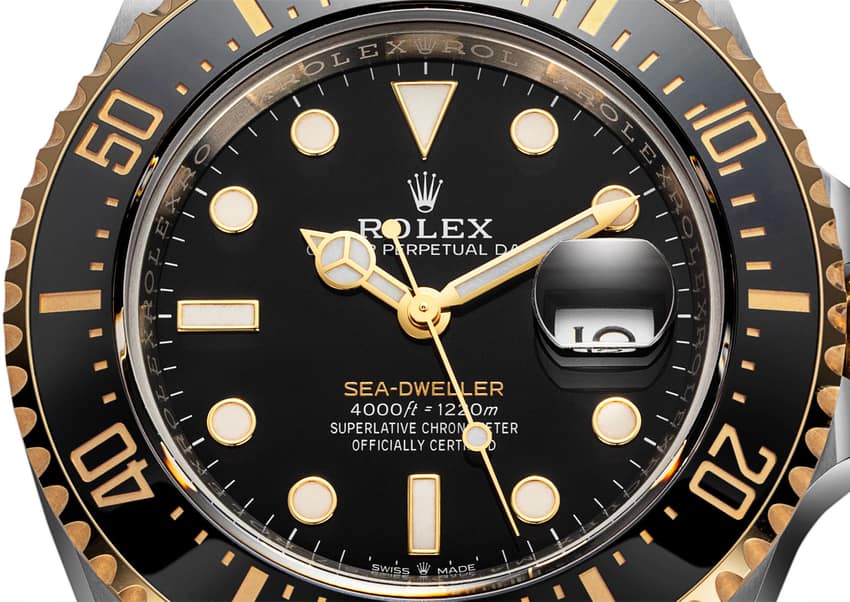 The two-toned Rolex Sea-Dweller retails for £13,300