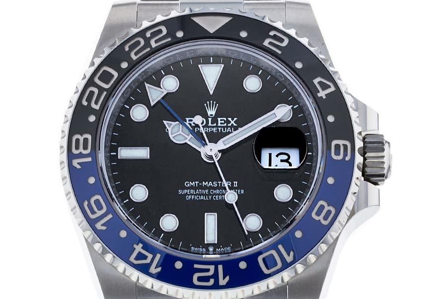 A 2021 model GMT Master II with Cerachrom 'Batman' bezel