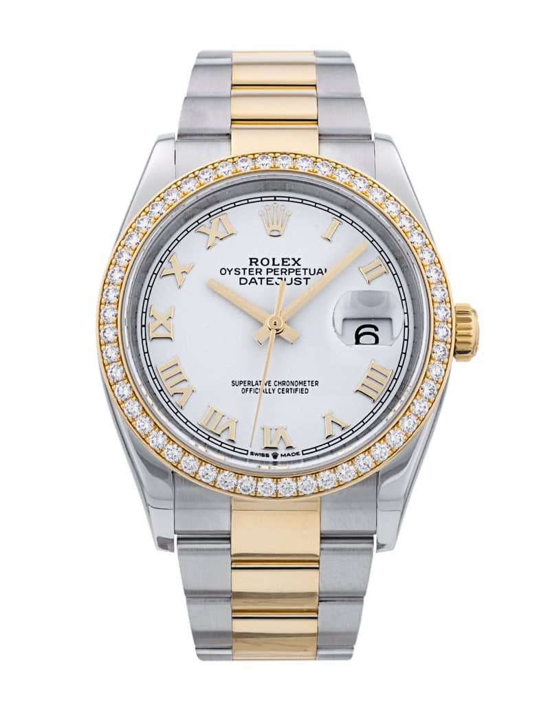 Rolex Datejust 126283-rbr, Slate dial, 36mm Steel & Yellow Gold