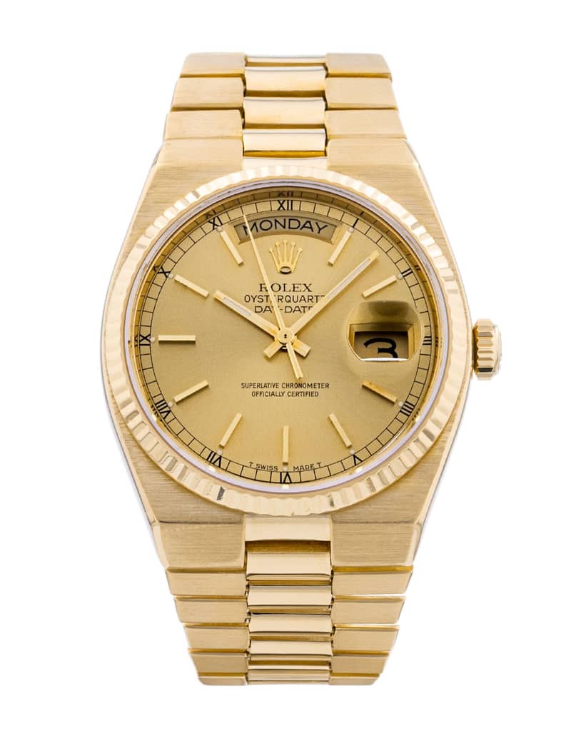 Rolex Day-Date 19018, Green dial, 40mm Yellow Gold