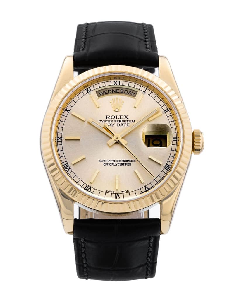 Rolex Day-Date 118238, Black dial, 40mm Platinum