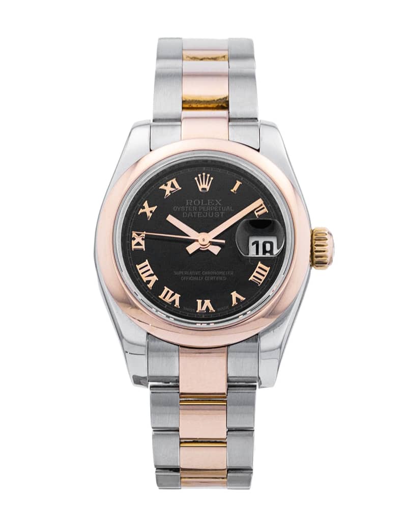 Rolex Lady-Datejust 179161, Champagne dial, 31mm Everose Rolesor