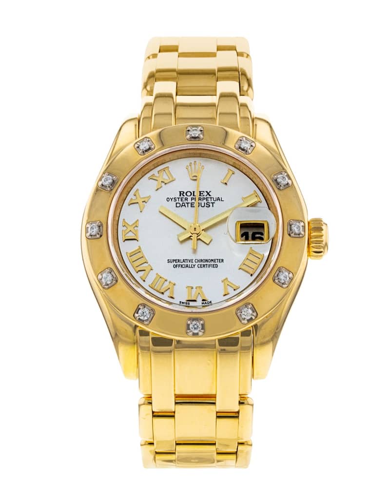 Rolex Pearlmaster 80318, Pink dial, 39mm Yellow Gold