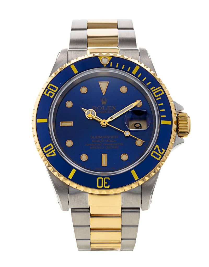 Rolex Submariner 16613, Black dial, 40mm Yellow Gold