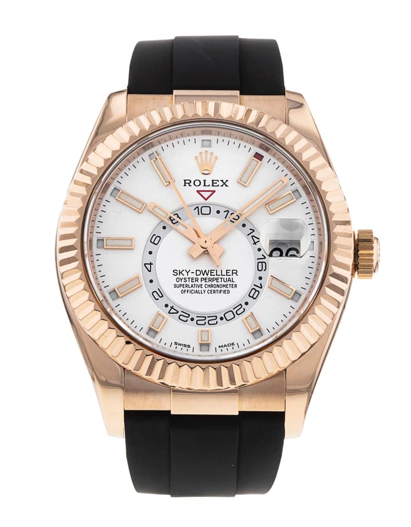 Rolex Sky-Dweller 326235, Black dial, 42mm Everose Rolesor