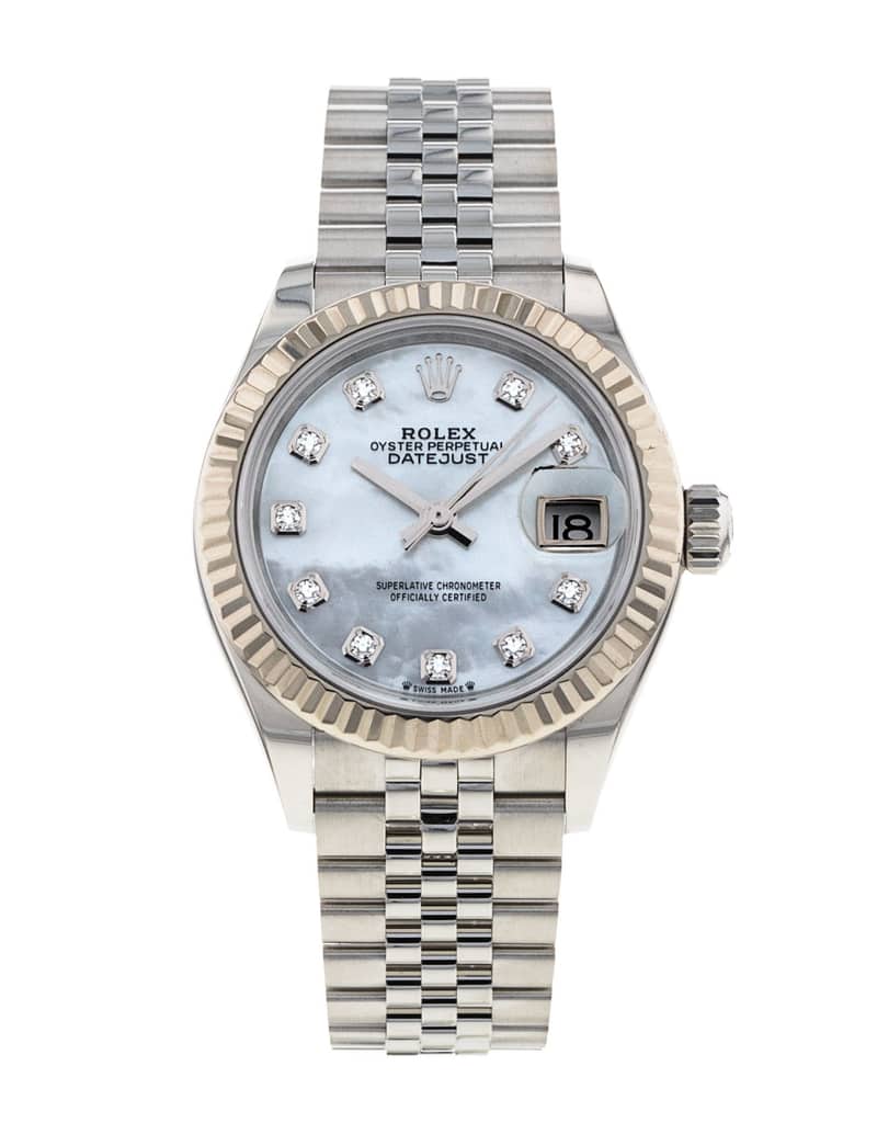 Rolex Lady-Datejust 279174, White dial, 28mm Steel & Yellow Gold