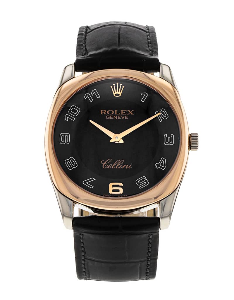 Rolex Cellini 4233, Silver dial, 39mm Yellow Gold