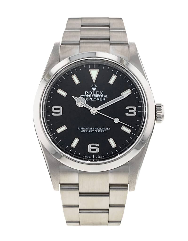 Rolex Explorer 114270, Black dial, 40mm Steel & Yellow Gold