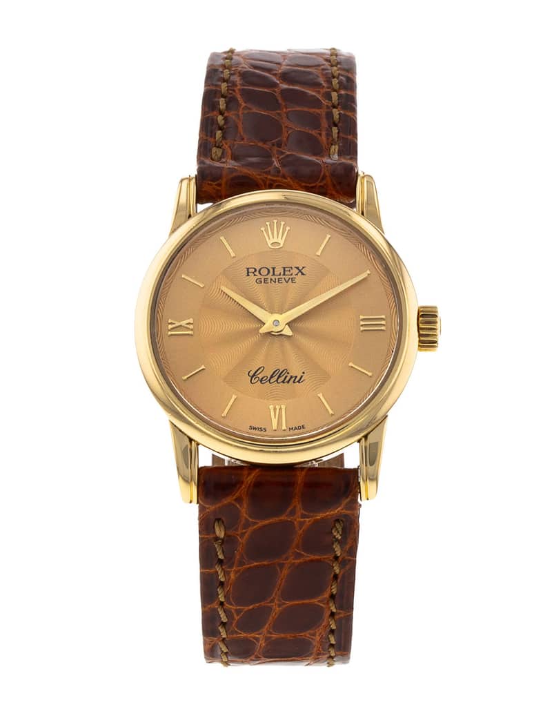 Rolex Cellini 6111, Champagne dial, 25mm Yellow Gold