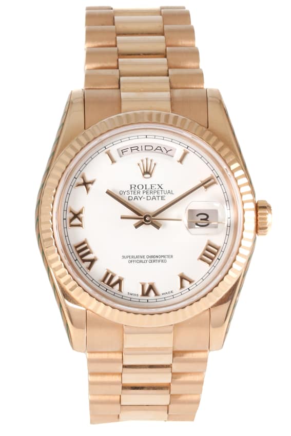 Rolex Day-Date 118235, Brown dial, 40mm Platinum