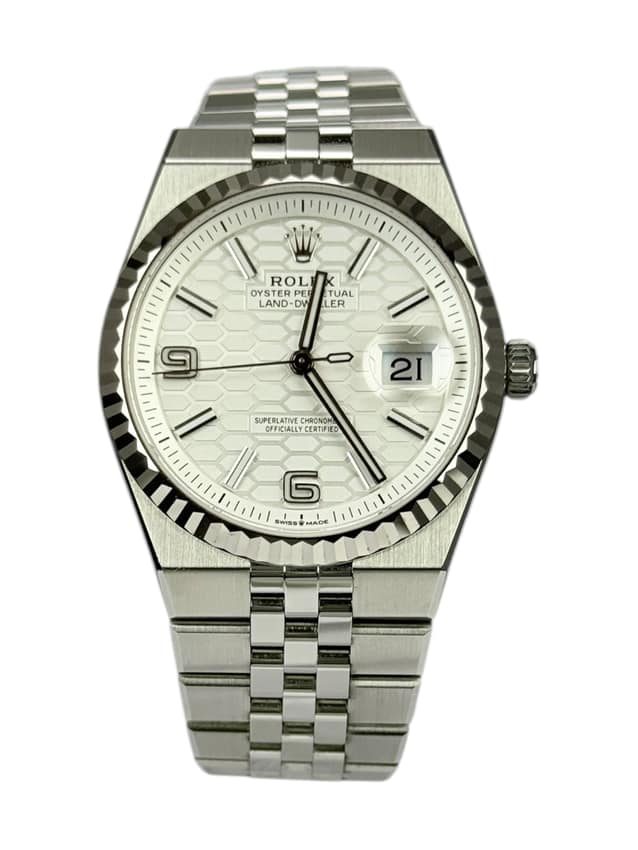 Rolex Land-Dweller 127234, White dial, 36mm Platinum