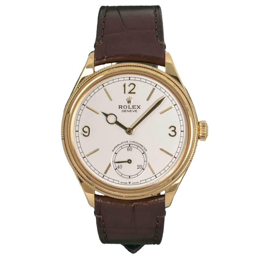 Rolex Perpetual 1908 52508, Black dial, 39mm Yellow Gold