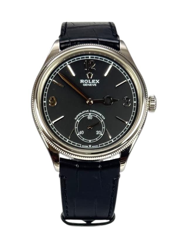 Rolex Perpetual 1908 52509, Silver dial, 39mm Yellow Gold