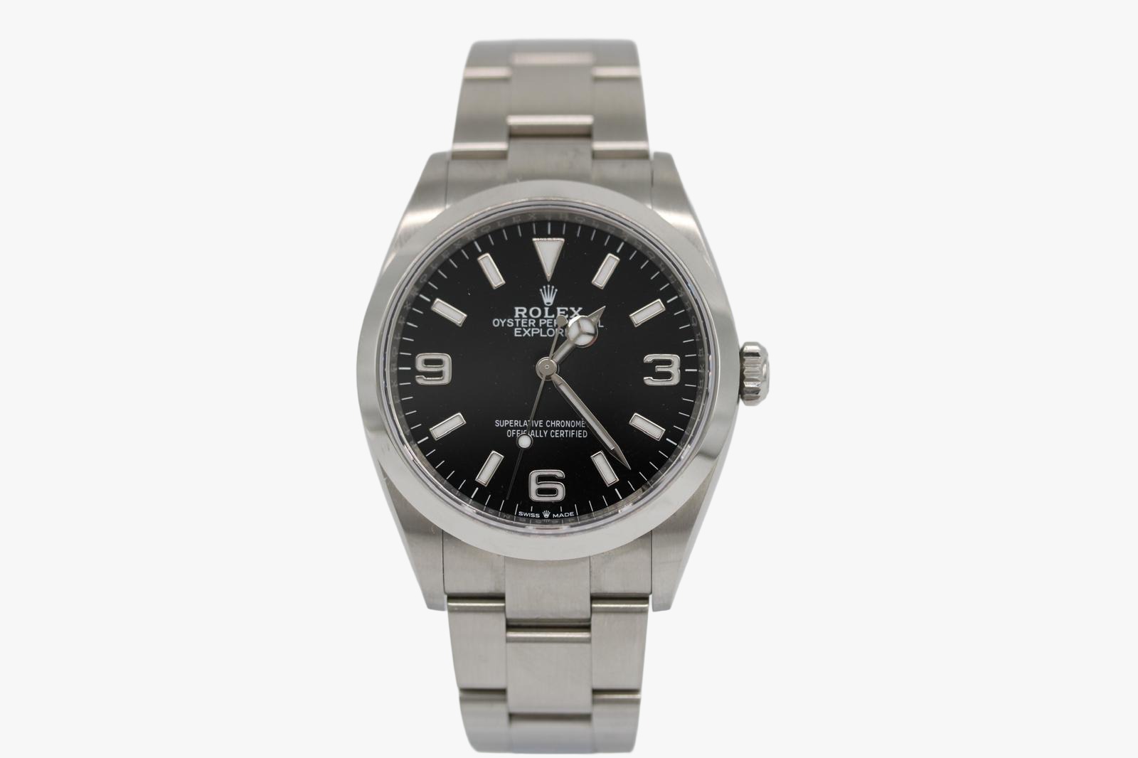 Rolex Explorer 124270, Black dial, 36mm Oystersteel