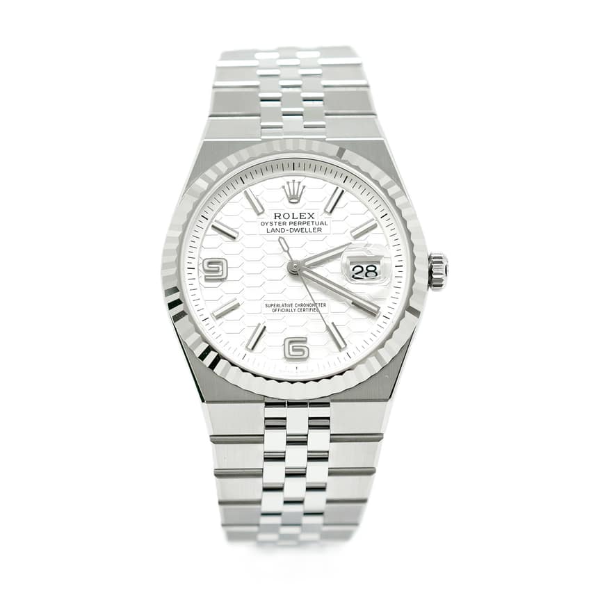 Rolex Land-Dweller 127334, Ice Blue dial, 40mm Platinum