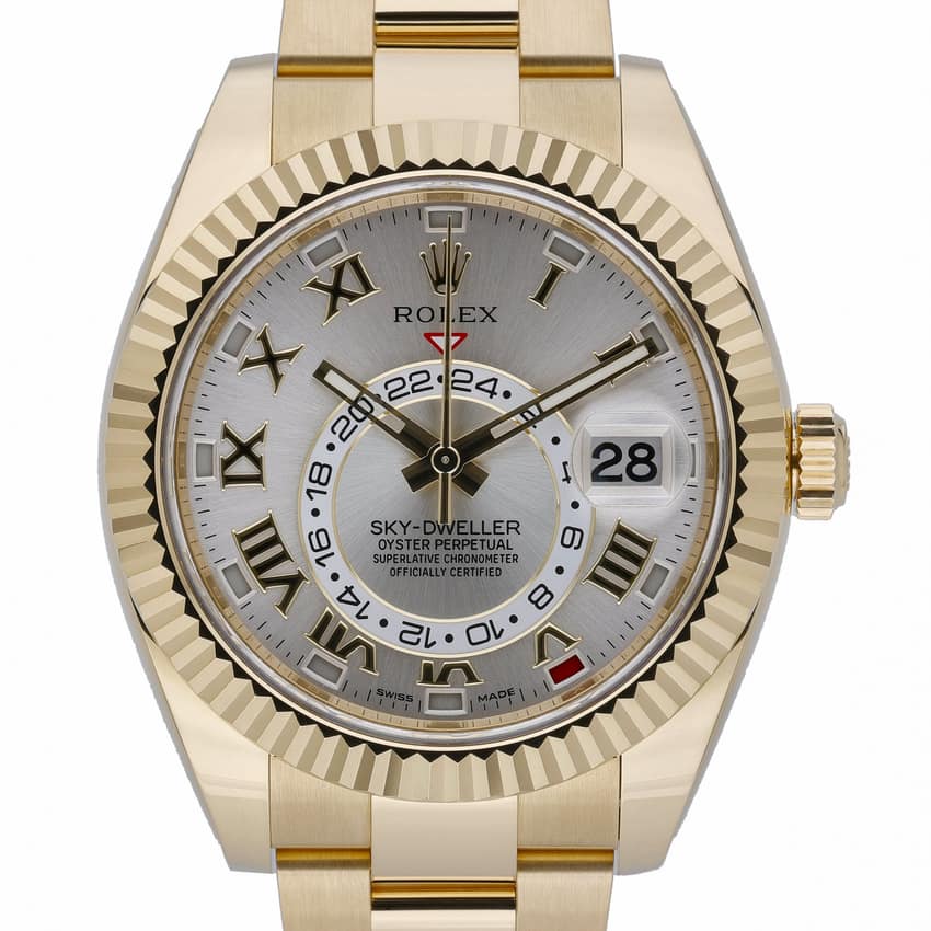 Rolex Sky-Dweller 326938, Black dial, 42mm Yellow Rolesor
