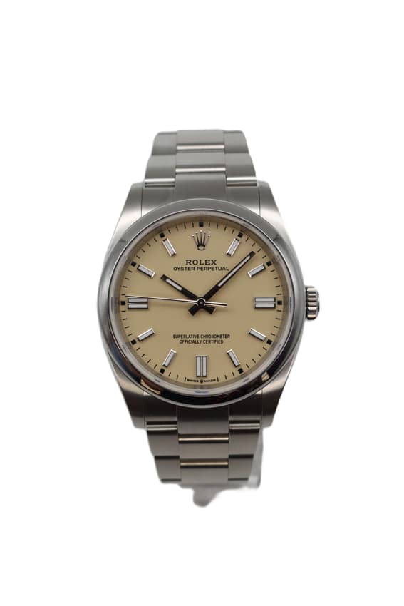 Rolex Oyster Perpetual 126000, Green dial, 34mm Oystersteel