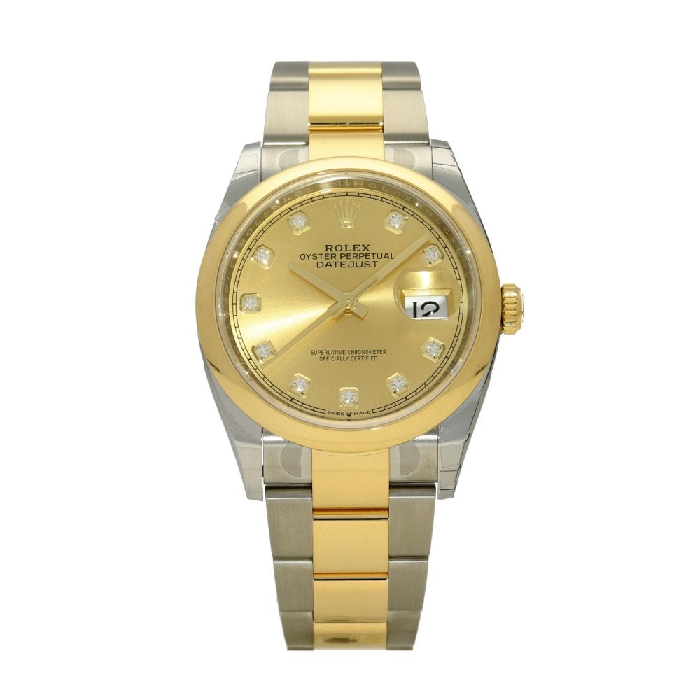 Rolex Datejust 126203, Slate dial, 36mm Steel & Yellow Gold
