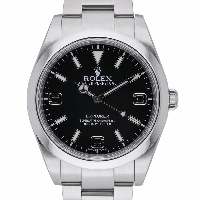 Rolex Explorer 214270, Black dial, 40mm Steel & Yellow Gold