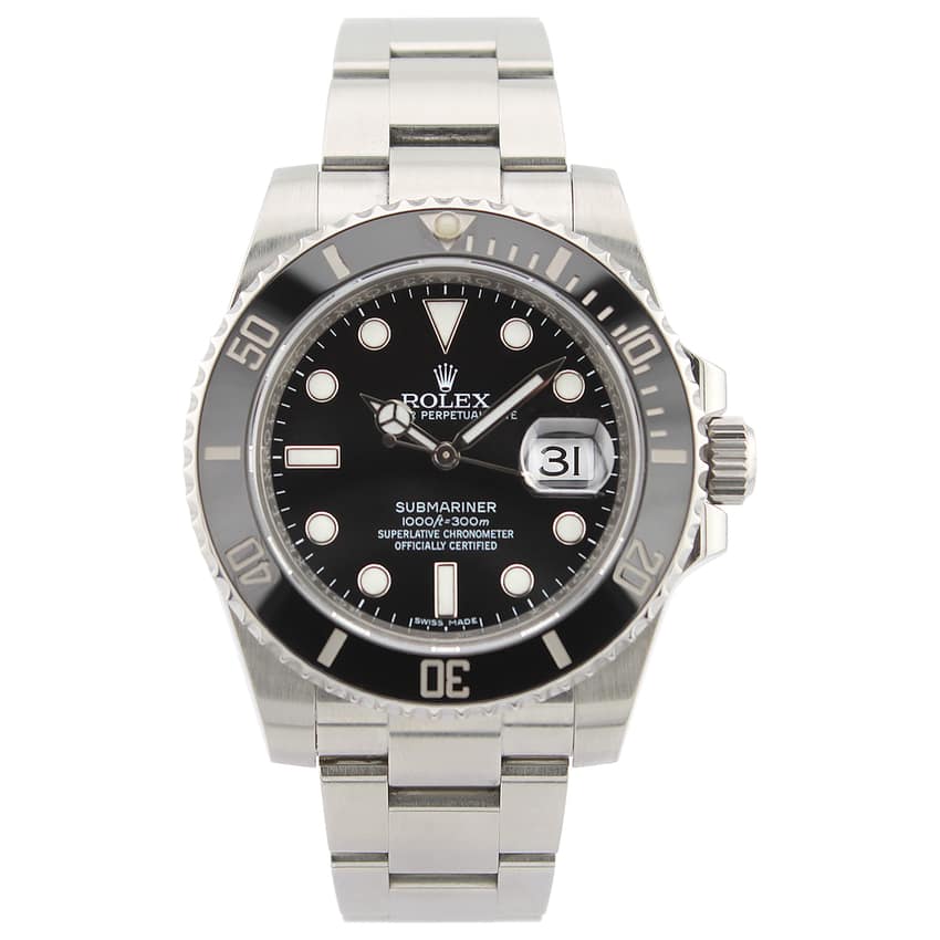 Rolex Submariner 116610 LN, Black dial, 40mm Yellow Gold