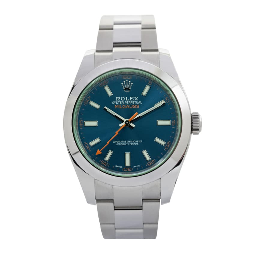 Rolex Milgauss 116400 GV, Blue dial, 40mm Oystersteel