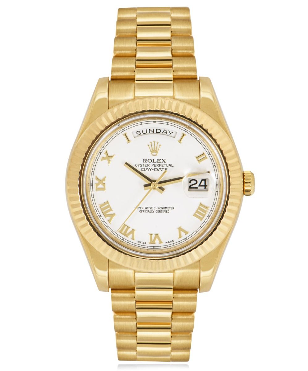 Rolex Day-Date 218238, Black dial, 40mm Everose Gold