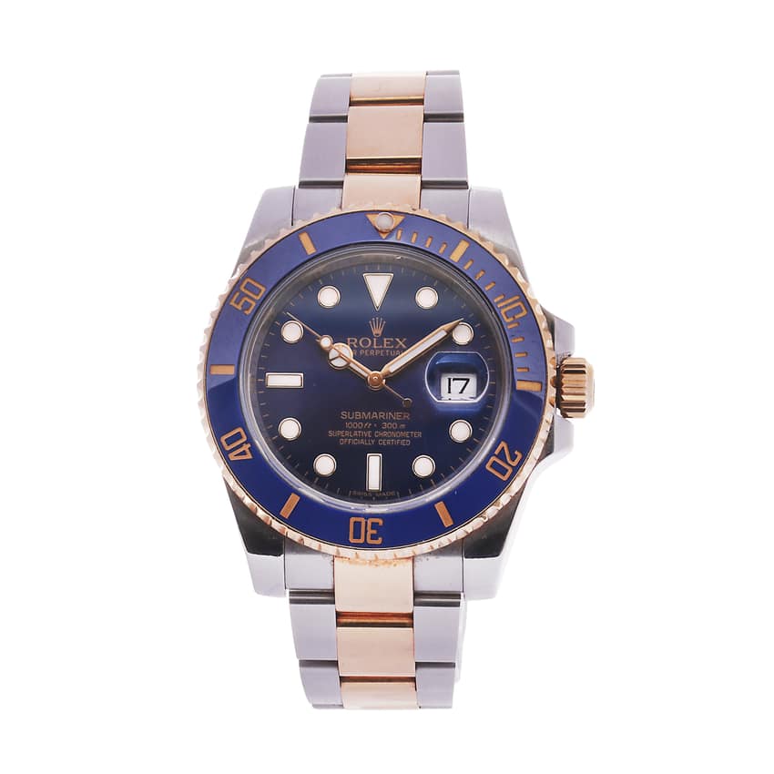 Rolex Submariner 116613 LB, Green dial, 40mm Everose Rolesor