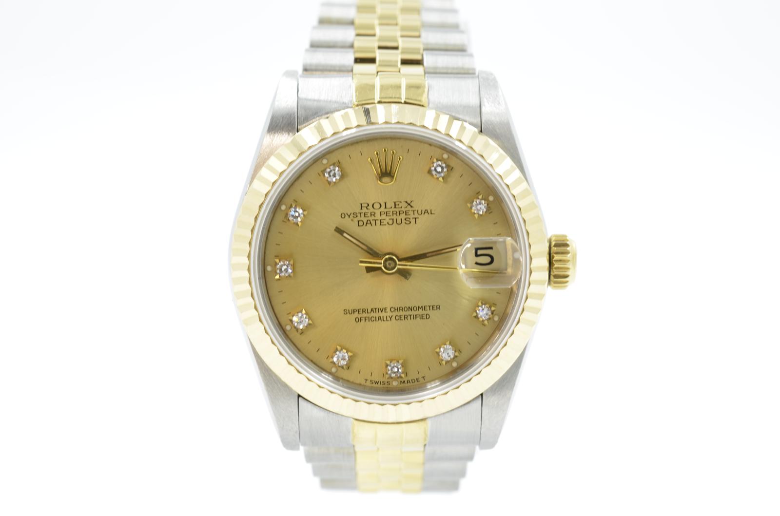 Rolex Datejust 68273, Black dial, 36mm Everose Rolesor