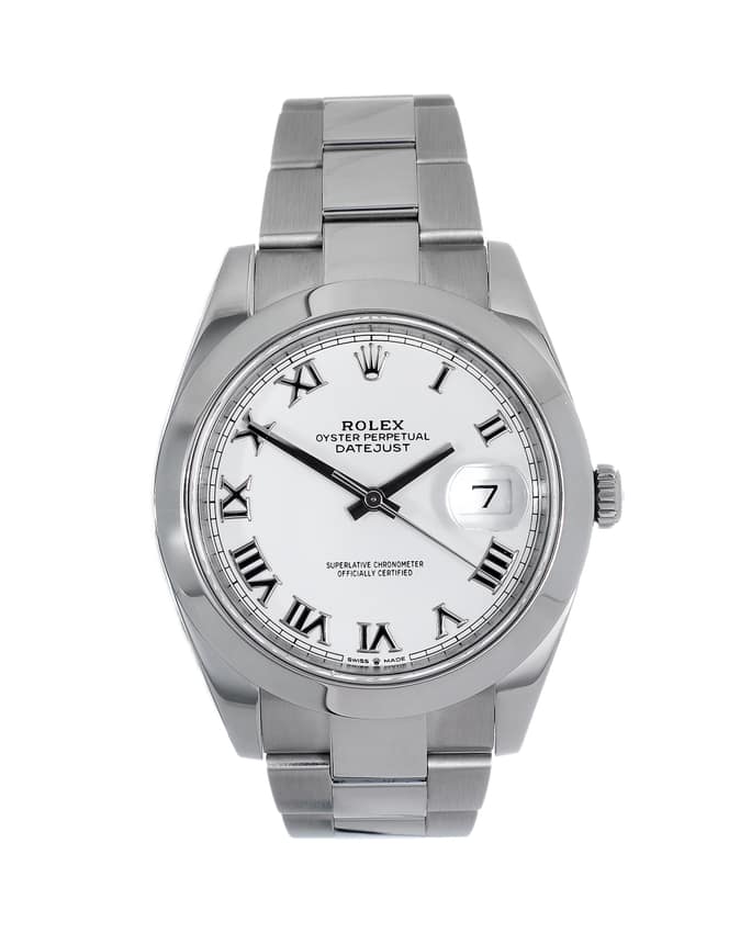 Rolex Datejust 126300, Rhodium dial, 41mm Steel & Yellow Gold