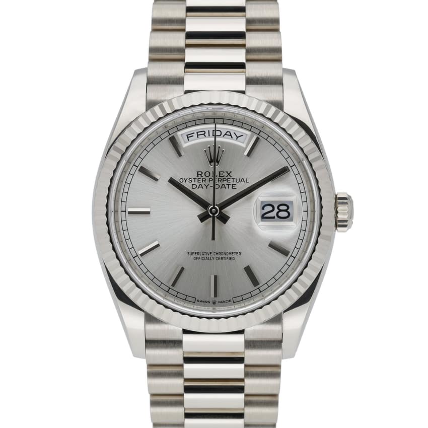 Rolex Day-Date 128239, Olive Green dial, 40mm Everose Gold