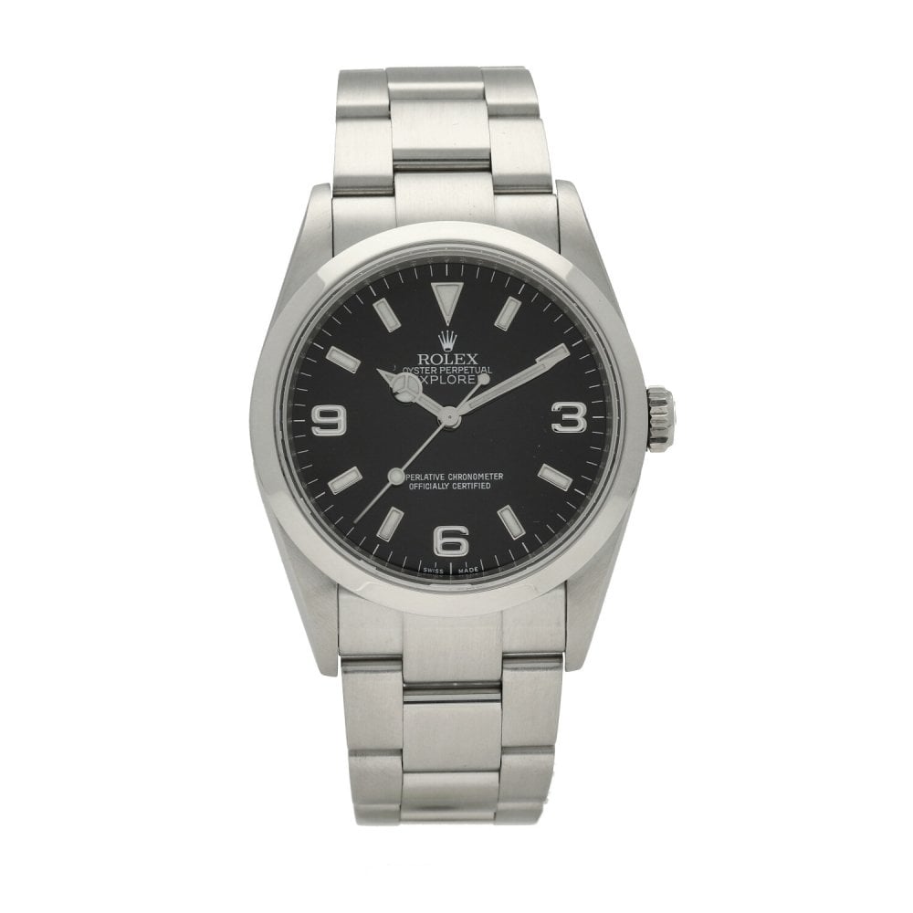 Rolex Explorer 114270, Black dial, 36mm Steel & Yellow Gold