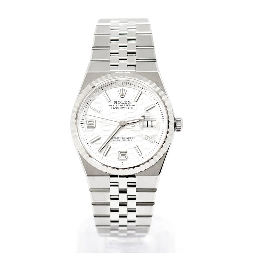 Rolex Land-Dweller 127234, White dial, 40mm Everose Gold