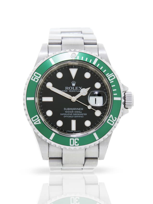 Rolex Submariner 16610 LV, Green dial, 40mm Everose Rolesor