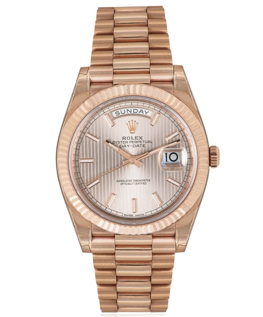 Rolex Day-Date 228235, Brown dial, 40mm Everose Gold