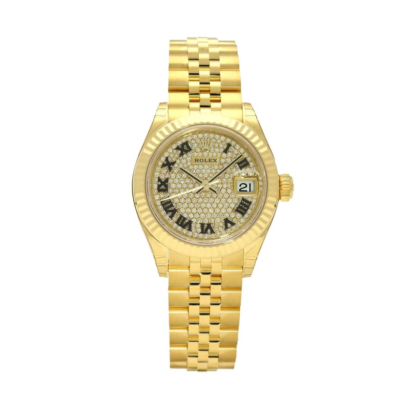 Rolex Lady-Datejust 279178, Silver dial, 31mm Everose Rolesor
